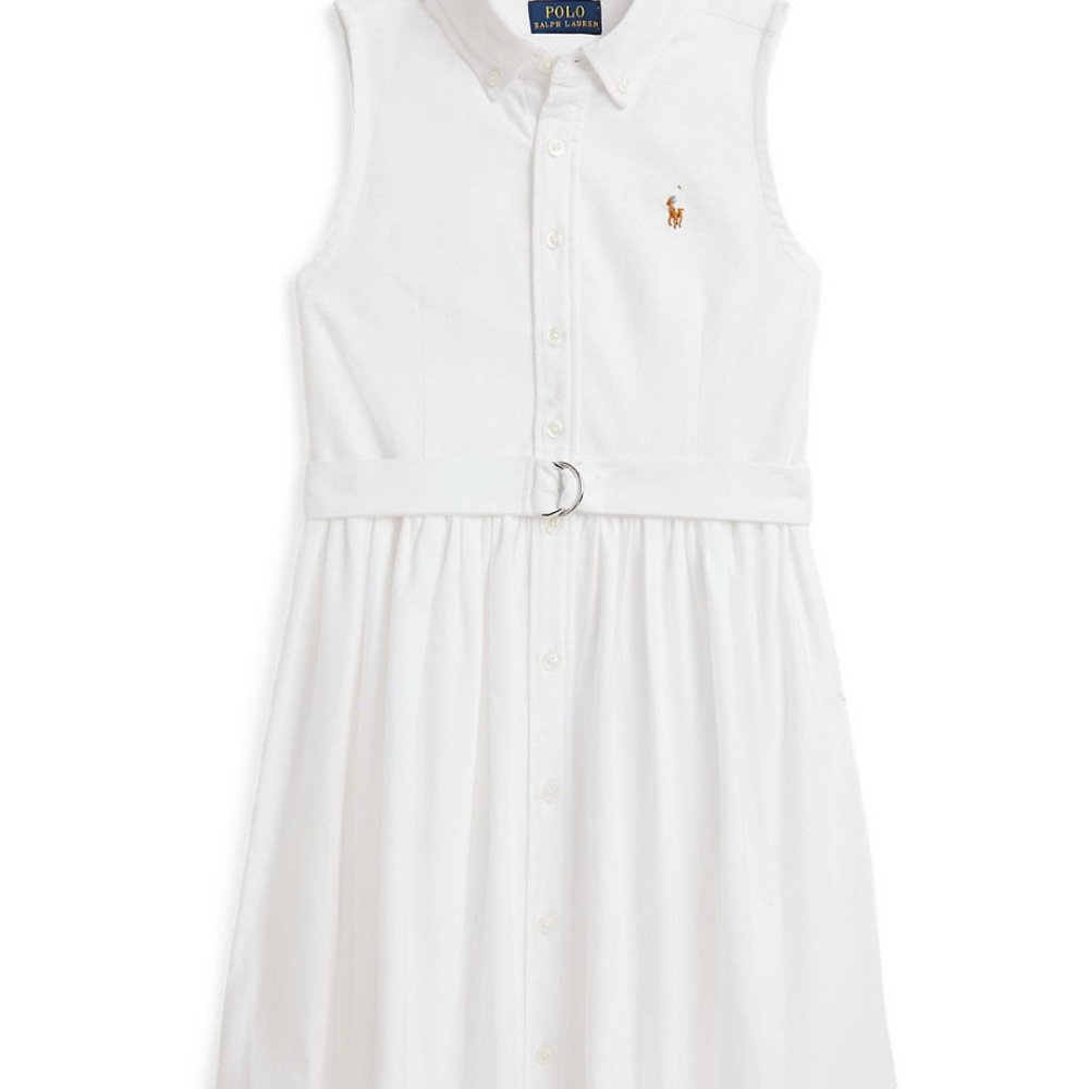 Polo by Ralph Lauren White Girls Summer Dress Sz 14
